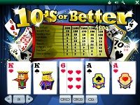 Играть в видео-покер Tens or Better бесплатно