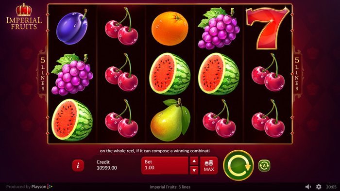 Игровой автомат Imperial fruits - Империя фруктов даёт шанс на победу в Вулкан Вегас