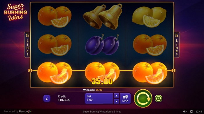 Новый слот Super Burning Wins от Playson