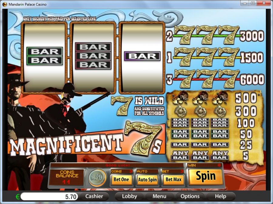 Игровой автомат Magnificient 7&#039;s
